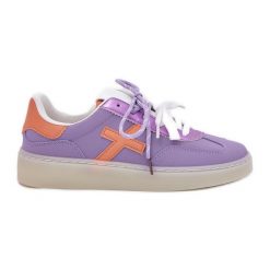 Niskie Buty Sportowe Damskie Fioletowe. Fioletowe buty treningowe bez wzorów, bez zapięcia. Za 139.80 zł.
