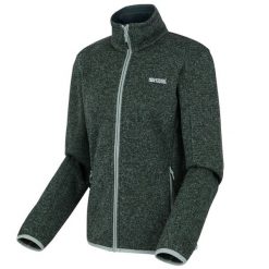 Kurtka polarowa z pełnym zamkiem damska Regatta Newhill. Zielone kurtki Regatta, bez wzorów, z dzianiny, bez kaptura. Za 259.45 zł.