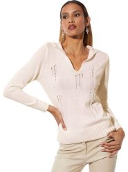 WITT WEIDEN Sweter w kolorze białym rozmiar: 36. Białe swetry WITT WEIDEN, bez wzorów, bez ramiączek. Za 82.99 zł.