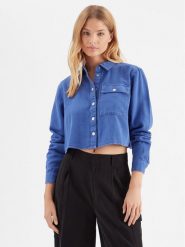 Noisy May Koszula jeansowa Maddy 27023614 Niebieski Cropped Fit. Niebieskie koszule Noisy May, m, bez wzorów, z bawełny, bez kołnierzyka, bez ramiączek. Za 109.99 zł.