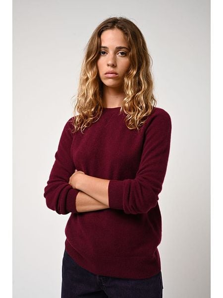 AUTHENTIC CASHMERE Kaszmirowy sweter "Etret" w kolorze bordowym rozmiar: XL. Czerwone swetry AUTHENTIC CASHMERE, xl, bez wzorów, z kaszmiru, bez ramiączek. Za 391.84 zł.