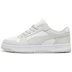 Buty sportowe Puma Rebound Slam Lo. Białe buty treningowe Puma, bez wzorów, z materiału, bez zapięcia. Za 390.00 zł.