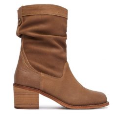 Botki Aldo. Brązowe botki Aldo, bez wzorów, bez obcasa, na słupku, bez zapięcia. Za 849.99 zł.