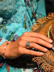 AMAZONIA Srebrny pierścionek "Camaxtli" rozmiar: 54. Szare pierścionki AMAZONIA, srebrne. Za 212.80 zł.