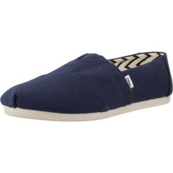 Sandały TOMS 10017660T Niebieski. Niebieskie sandały TOMS, bez wzorów, z tkaniny, sportowe, bez obcasa, bez zapięcia. Za 219.00 zł.