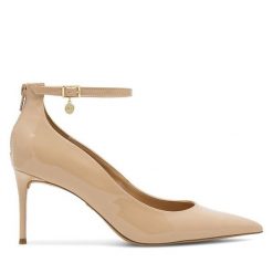 Szpilki Nine West. Brązowe szpilki Nine West, bez wzorów, bez obcasa, na szpilce, bez zapięcia. Za 184.99 zł.