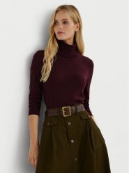 LAUREN RALPH LAUREN Golf 200940470007 Bordowy Slim Fit. Czerwone swetry Lauren Ralph Lauren, xxl, bez wzorów, z jedwabiu, bez ramiączek. Za 749.99 zł.