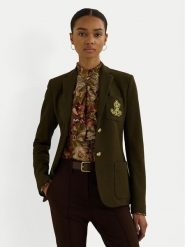 LAUREN RALPH LAUREN Marynarka 200797305016 Zielony Slim Fit. Zielone marynarki i żakiety Lauren Ralph Lauren, l, bez wzorów, z bawełny, bez ramiączek. Za 1,299.00 zł.