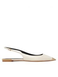 Elisabetta Franchi Sandały SA-07L-51E2 Écru. Sandały Elisabetta Franchi, bez wzorów, ze skóry, bez obcasa, na płaskiej podeszwie, bez zapięcia. Za 1,499.00 zł.