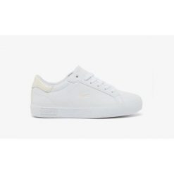 Buty Sportowe Damskie Lacoste Powercourt 225 1 Suj. Białe buty treningowe Lacoste, bez wzorów, bez zapięcia, tenisowe. Za 237.60 zł.