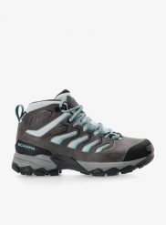 Buty turystyczne damskie Scarpa Moraine Mid GTX. Niebieskie buty trekkingowe Scarpa, z gore-texu, bez zapięcia. Za 658.89 zł.