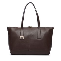 Torebka Furla. Brązowe torebki klasyczne Furla, bez wzorów, klasyczne, bez dodatków. Za 1,579.00 zł.