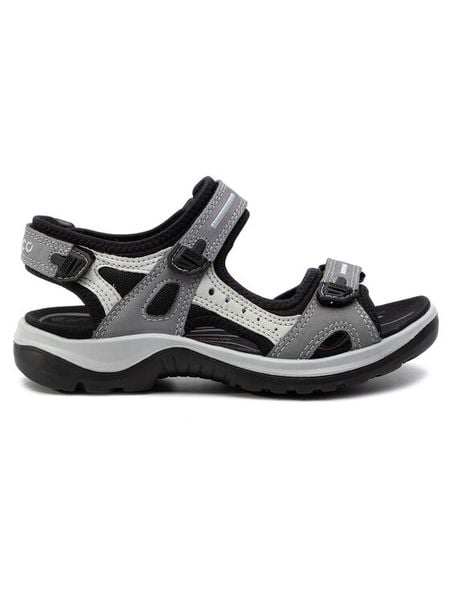 ECCO Sandały Offroad 06956302244 Szary. Szare sandały ECCO, bez wzorów, z nubiku, bez obcasa, bez zapięcia. Za 539.99 zł.