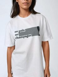 Biały T-shirt Damski - No Pain No Champagne BeShaped. Zielone t-shirty sportowe BESHAPED, s, bez wzorów, z bawełny, bez ramiączek, na fitness i siłownię. Za 159.20 zł.