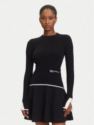 Karl Lagerfeld Jeans Sweter A3W18006 Czarny Slim Fit. Czarne swetry Karl Lagerfeld Jeans, xl, bez wzorów, z jeansu, bez ramiączek. Za 469.99 zł.