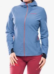 Kurtka softshell damska La Sportiva Descender Storm Jacket. Niebieskie kurtki przejściowe sportowe La Sportiva, xs, bez wzorów, z materiału, bez kaptura, trekkingowe. Za 593.99 zł.