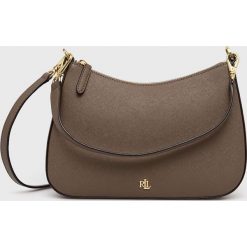 Lauren Ralph Lauren torebka skórzana kolor brązowy. Brązowe listonoszki Lauren Ralph Lauren, bez wzorów, na ramię, bez dodatków. Za 1,159.90 zł.