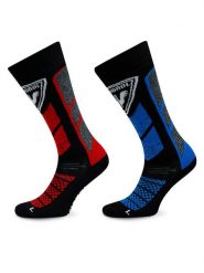 Rossignol Zestaw 2 par skarpet narciarskich Thermotech 2P RLMMX04 Czarny. Czarne skarpetki sportowe Rossignol, bez wzorów, z materiału, narciarskie. Za 119.99 zł.