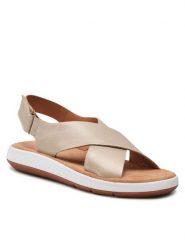 Clarks Sandały Jemsa Cross 261642424 Złoty. Żółte sandały Clarks, bez wzorów, ze skóry, bez obcasa, na płaskiej podeszwie, bez zapięcia. Za 429.99 zł.