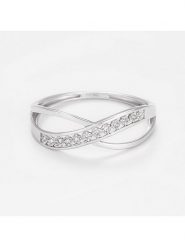 DIAMANTA Złoty pierścionek z diamentami rozmiar: 56. Szare pierścionki DIAMANTA, z diamentem, złote. Za 692.95 zł.