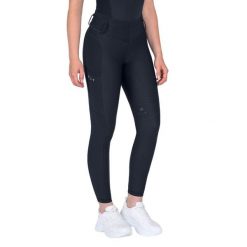 Damskie legginsy jeździeckie z pełną przyczepnością ELT Susann. Niebieskie legginsy ELT, bez wzorów, z elastanu. Za 401.50 zł.