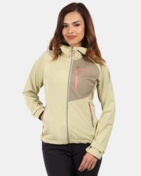 Damska kurtka softshell Kilpi BELTRA-W. Brązowe kurtki przejściowe sportowe Kilpi, m, bez wzorów, z materiału, bez kaptura, trekkingowe. Za 514.00 zł.