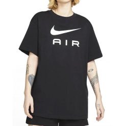 Koszulka sportowa damska Nike Air Bf. Czarne t-shirty sportowe Nike, l, bez wzorów, bez ramiączek, do piłki nożnej. Za 336.00 zł.