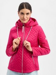 Lebek kurtka pikowana Kobiety wyrazisty róż, 40. Czerwone kurtki Lebek, bez wzorów, eleganckie, bez kaptura. Za 429.95 zł.