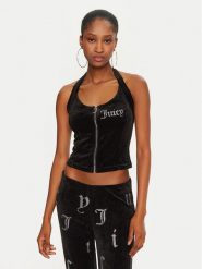 Juicy Couture Top Diane JCBCT224834 Czarny Slim Fit. Czarne topy Juicy Couture, s, bez wzorów, z syntetyku, bez kołnierzyka, bez ramiączek. Za 129.99 zł.