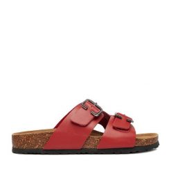 Klapki Lasocki. Czerwone klapki Lasocki, bez wzorów, bez obcasa, bez zapięcia. Za 149.99 zł.