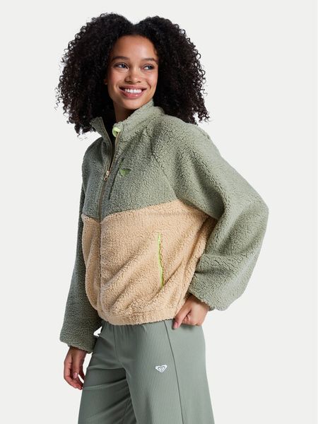 Roxy Polar Boundless Spirit ERJPF03249 Zielony Regular Fit. Zielone bluzy z polaru Roxy, l, bez wzorów, z polaru. Za 319.99 zł.