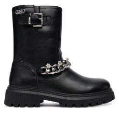 Botki Liu Jo. Czarne botki Liu Jo, bez wzorów, bez obcasa, na płaskiej podeszwie, bez zapięcia. Za 449.99 zł.