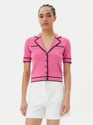 Morgan Bluzka 241-MEDIN Różowy Regular Fit. Czerwone bluzki Morgan, s, bez wzorów, z syntetyku, bez kołnierzyka, bez ramiączek. Za 149.99 zł.