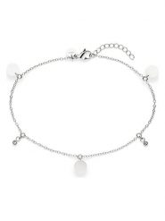 S.Oliver Bransoletka z elementami ozdobnymi na kostkę rozmiar: onesize. Szare bransoletki S.Oliver, z cyrkonią, ze stali. Za 69.99 zł.