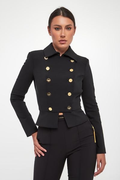 Żakiet damski dwurzędowy ELISABETTA FRANCHI. Marynarki i żakiety Elisabetta Franchi, bez wzorów, bez ramiączek. Za 3,689.00 zł.