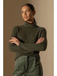 Perfect Cashmere Kaszmirowy golf "Carrick" w kolorze khaki rozmiar: XL. Brązowe swetry Perfect Cashmere, xl, bez wzorów, z kaszmiru, bez ramiączek. Za 295.66 zł.