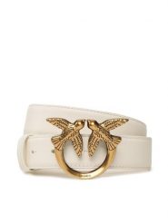 Pinko Pasek Damski Love Berry H3 Belt PE 23 PLT01 100125 A0F1 Biały. Białe paski Pinko, bez wzorów, ze skóry. Za 289.99 zł.