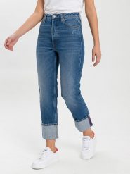 Cross Jeans Dżinsy "Brooke 010" - Straight fit - w kolorze niebieskim rozmiar: W30. Niebieskie jeansy Cross Jeans, z aplikacjami, z jeansu, klasyczne, z podwyższonym stanem. Za 96.60 zł.