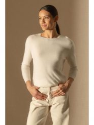 Perfect Cashmere Kaszmirowy sweter w kolorze kremowym rozmiar: XL. Brązowe swetry Perfect Cashmere, xl, bez wzorów, z kaszmiru, bez ramiączek. Za 347.99 zł.