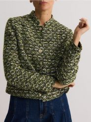 Strukturalna kurtka ze stójką - wielobarwny. Kurtki Reserved, l, bez wzorów, z tkaniny, bez kaptura. Za 259.99 zł.