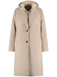 Gerry Weber Płaszcz przejściowy w kolorze beżowym rozmiar: 44. Brązowe płaszcze Gerry Weber, bez wzorów, z wełny, bez kaptura. Za 528.34 zł.