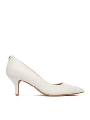 Nine West Czółenka CEO-CD25-032-1 Biały. Białe czółenka Nine West, bez wzorów, z materiału, bez obcasa, bez zapięcia. Za 229.99 zł.