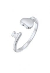 Elli Damski otwarty serce klucz symbol miłości w srebrze próby 925 Sterling Silver Pierścionki 1 ct. Szare pierścionki Elli, srebrne. Za 208.99 zł.