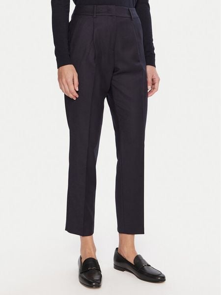 Weekend Max Mara Spodnie materiałowe Caldaia 2525136152 Granatowy Regular Fit. Niebieskie spodnie materiałowe Weekend Max Mara, bez wzorów, z materiału. Za 537.99 zł.