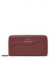 Armani Exchange Portfel 948068 CC783 UA343 Bordowy. Czerwone portfele Armani Exchange, bez wzorów, ze skóry. Za 429.99 zł.
