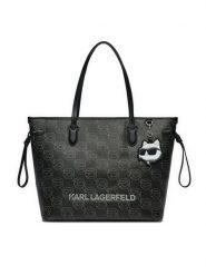 KARL LAGERFELD Torebka A1W30389 Czarny. Czarne shopper bag KARL LAGERFELD, bez wzorów, ze skóry, bez dodatków. Za 839.99 zł.