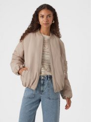 Vero Moda Kurtka bomber Barcelona 10300839 Beżowy Regular Fit. Brązowe kurtki Vero Moda, xs, bez wzorów, z syntetyku, bez kaptura. Za 159.99 zł.