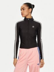 Adidas Bluza adicolor 3-Stripes JD5025 Czarny Slim Fit. Czarne bluzy adidas, xl, bez wzorów, z syntetyku, bez kaptura. Za 189.99 zł.