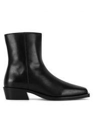 Gino Rossi Botki EVELYN-116201 Czarny. Czarne botki Gino Rossi, bez wzorów, bez obcasa, na płaskiej podeszwie, bez zapięcia. Za 265.99 zł.