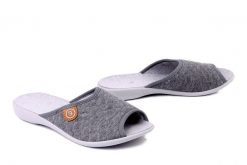 BEFADO 255D 009 szary, kapcie damskie. Szare kapcie Befado, bez wzorów. Za 64.99 zł.